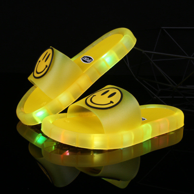 Children's Lighted Smiley Face Slippers