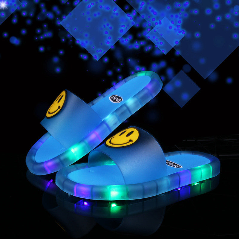 Children's Lighted Smiley Face Slippers