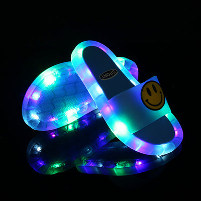 Children's Lighted Smiley Face Slippers