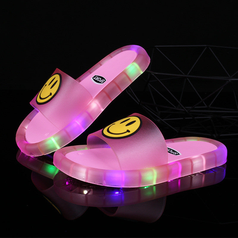 Children's Lighted Smiley Face Slippers